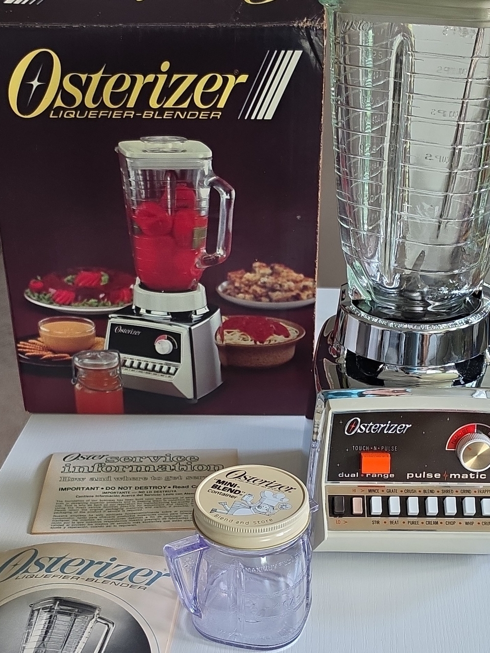 Vintage Oster Classic Chrome with Glass Jar Blender